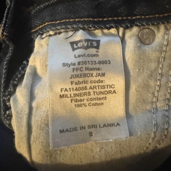 Levi’s Medium Dark Blue Wash Denim Overalls Jukebox Jam Women Size S–Vintage Y2K - Picture 13 of 16